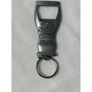 VTG Sam Adams Bottle Opener and Keychain Pewter 4"
